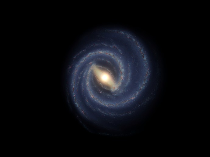 Szenenbild aus "Unser Universum - Sterne, Schwarze Löcher und Galaxien". (vergrößerte Bildansicht wird geöffnet)